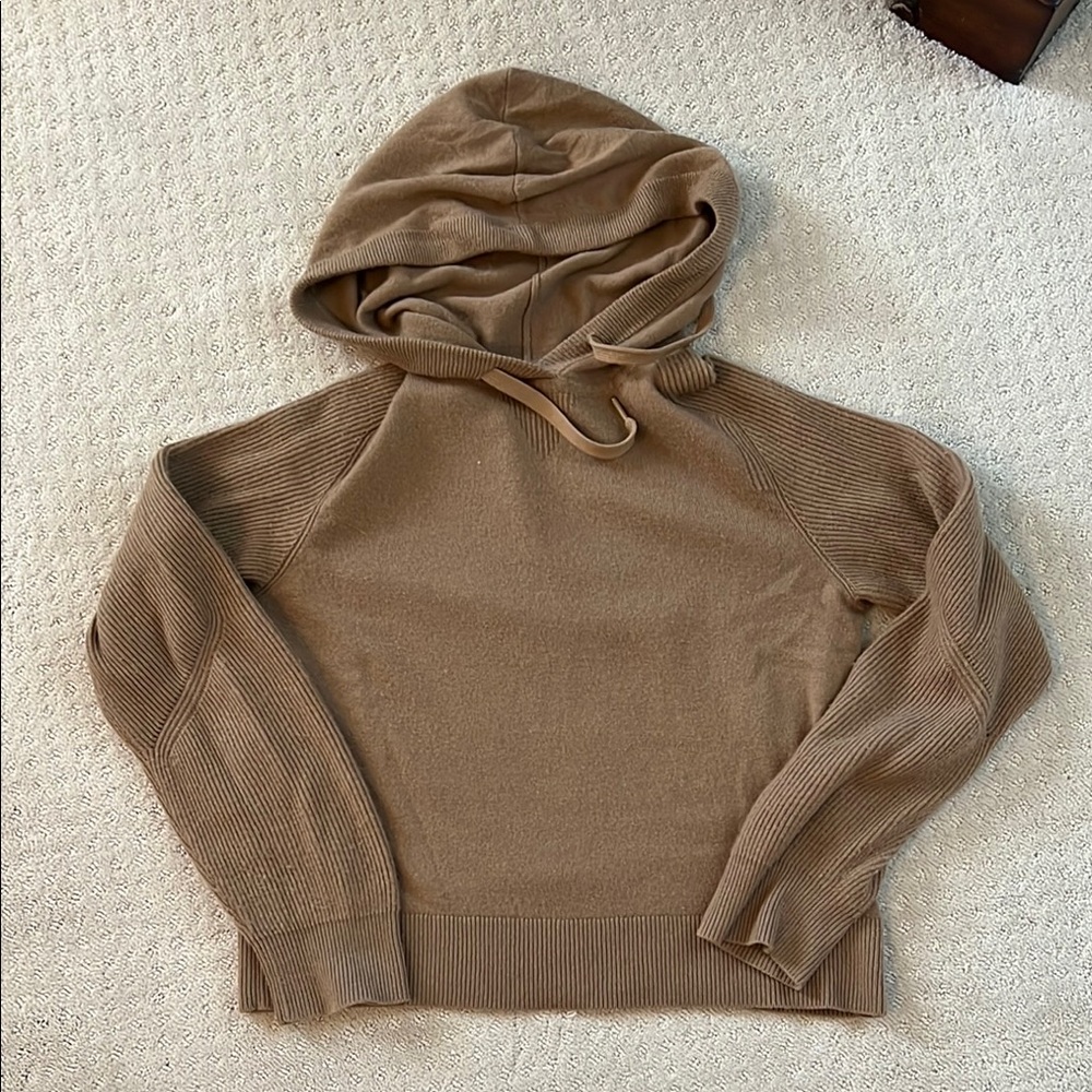 Rag & Bone Tan 100% Cashmere Hoodie Size L